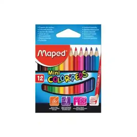 pochette de 12 crayons de couleurs Maped (mini)