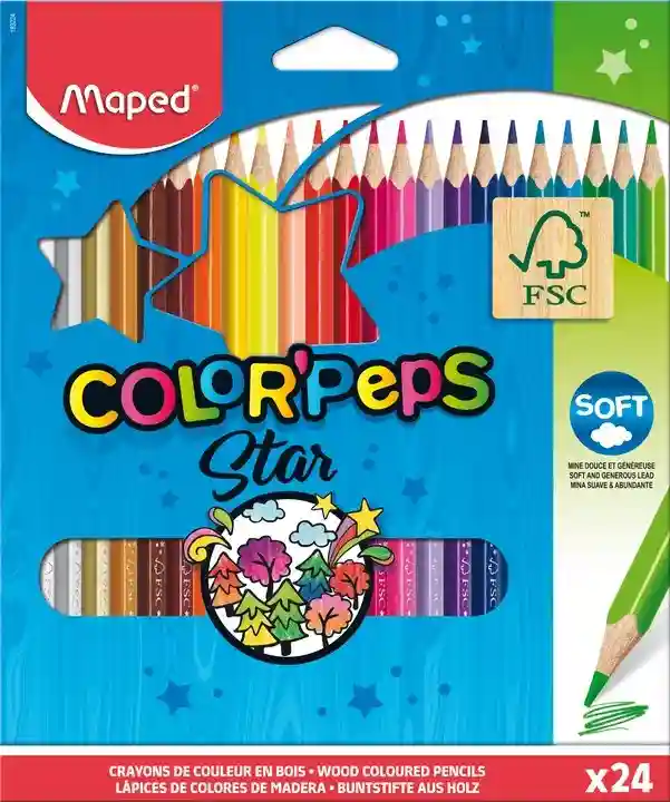 CRAYONS COULEUR DE 24 MAPED