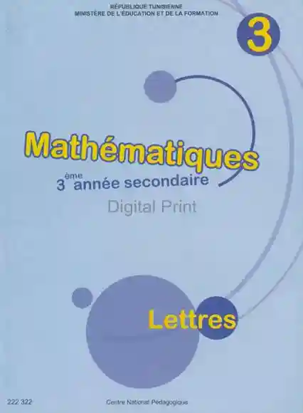 Mathématique lettre 3 éme année