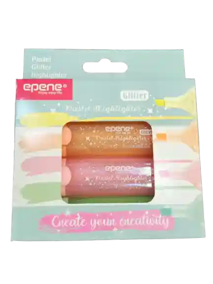 Pochette de 4 FLUO PASTEL GLITTER - EPENE