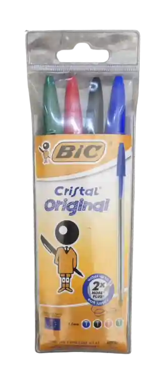 pochette de 4 stylo BIC CRISTAL