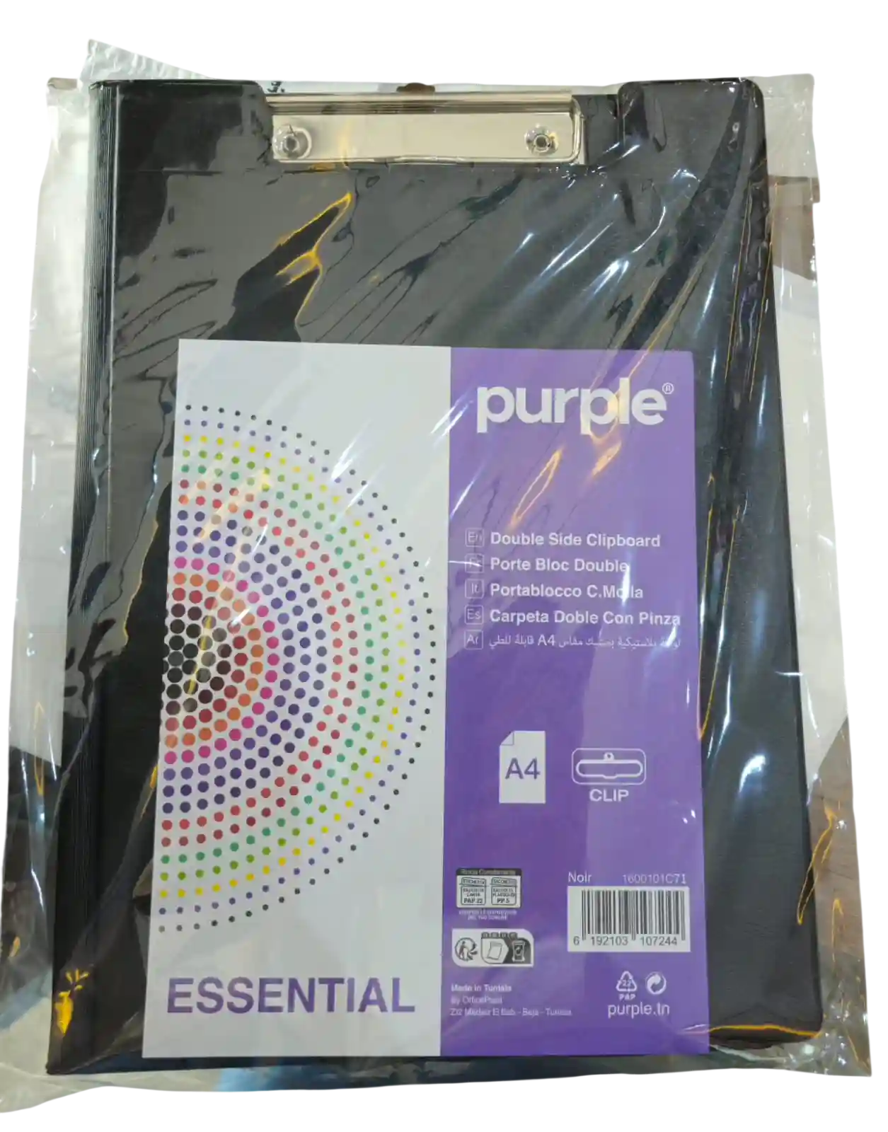 PORTE BLOC DOUBLE A4 - PURPLE