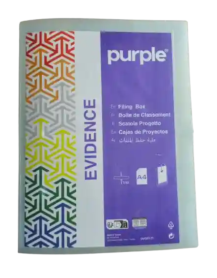 BOITE D'ARCHIVE PLASTIQUE D80 - PURPLE