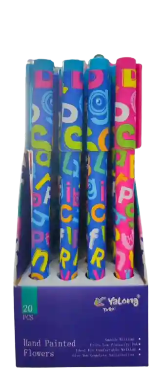 Stylo gel yalong - PAINTED FLOWER