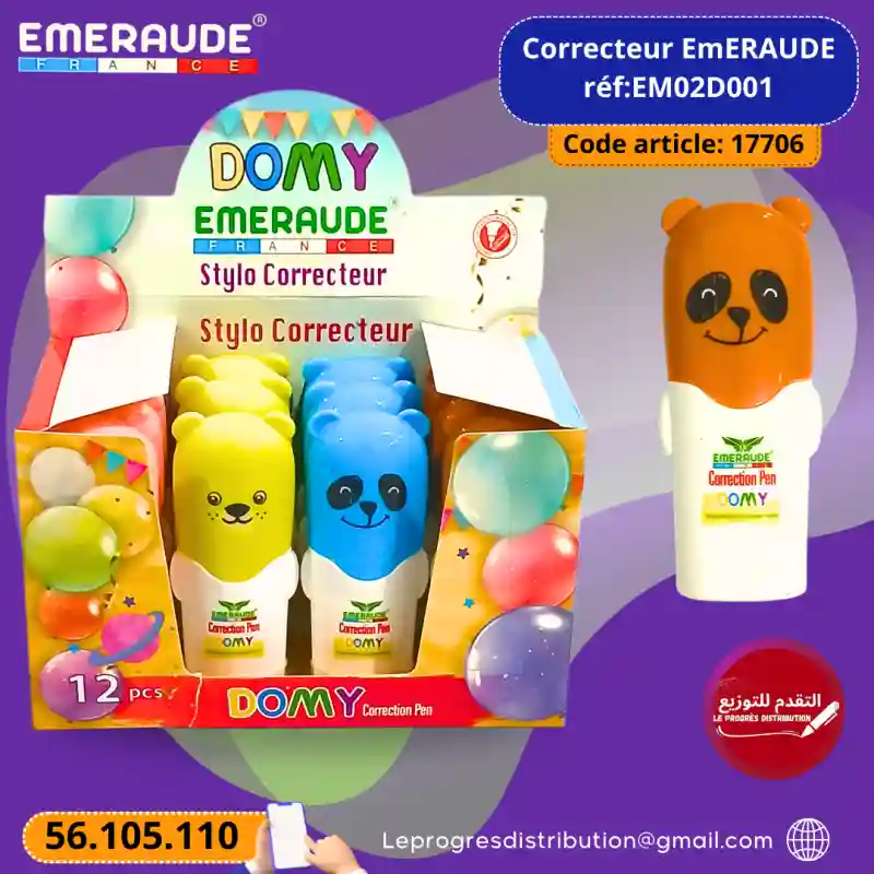 CORRECTEUR STYLO PANDA DOMY