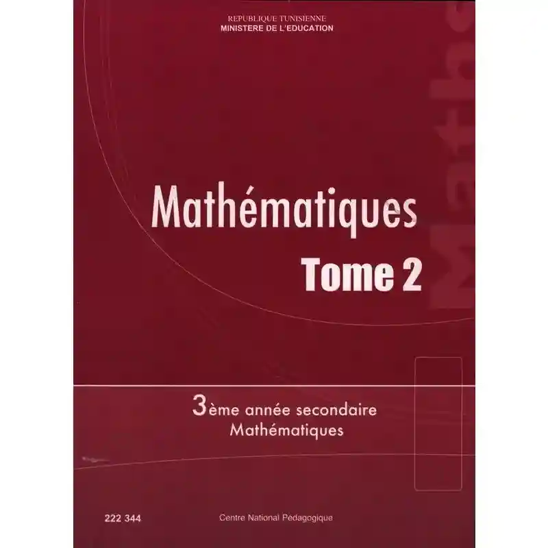 Mathématiques tome 2 section math 3 éme secondaire