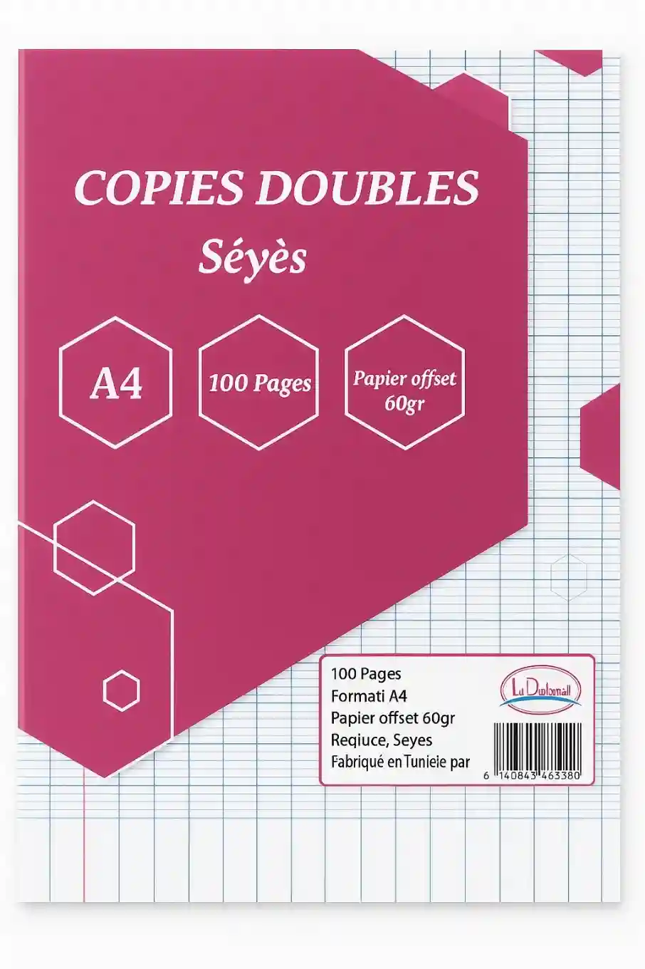 DOUBLE FEUILLES SIMPLES 100 PAGES