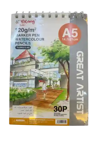 CARNET DE PEINTURE A5 120G YALONG