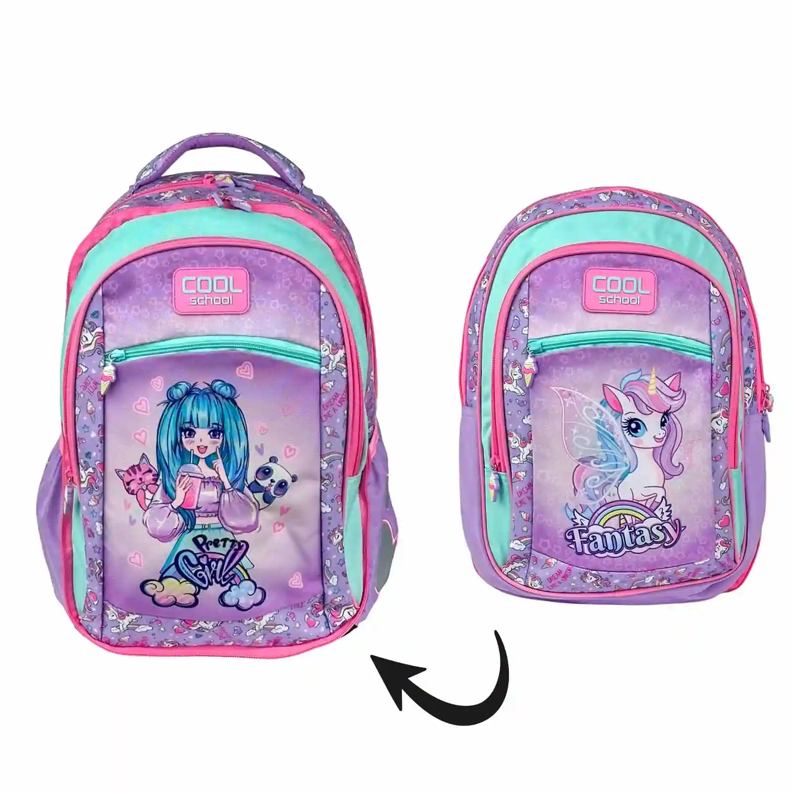 Sac à Dos 2en1 UNICORNE- Cool School