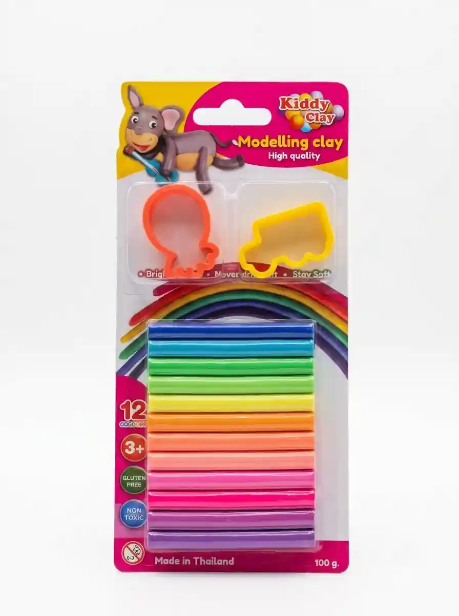 PATE A MODELER 100 G 12 COULEURS + TOOLS