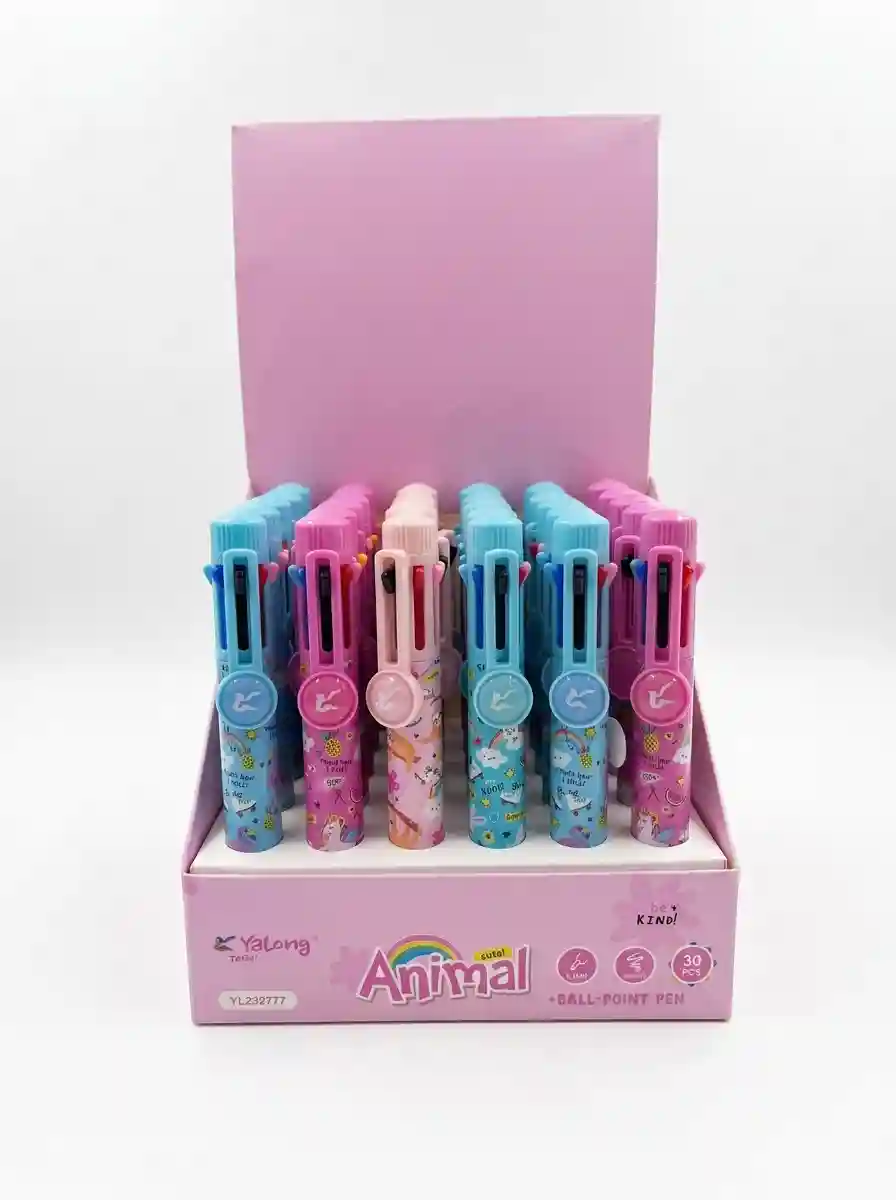 STYLO A BILLE YALONG ANIMAL 8 COULEURS