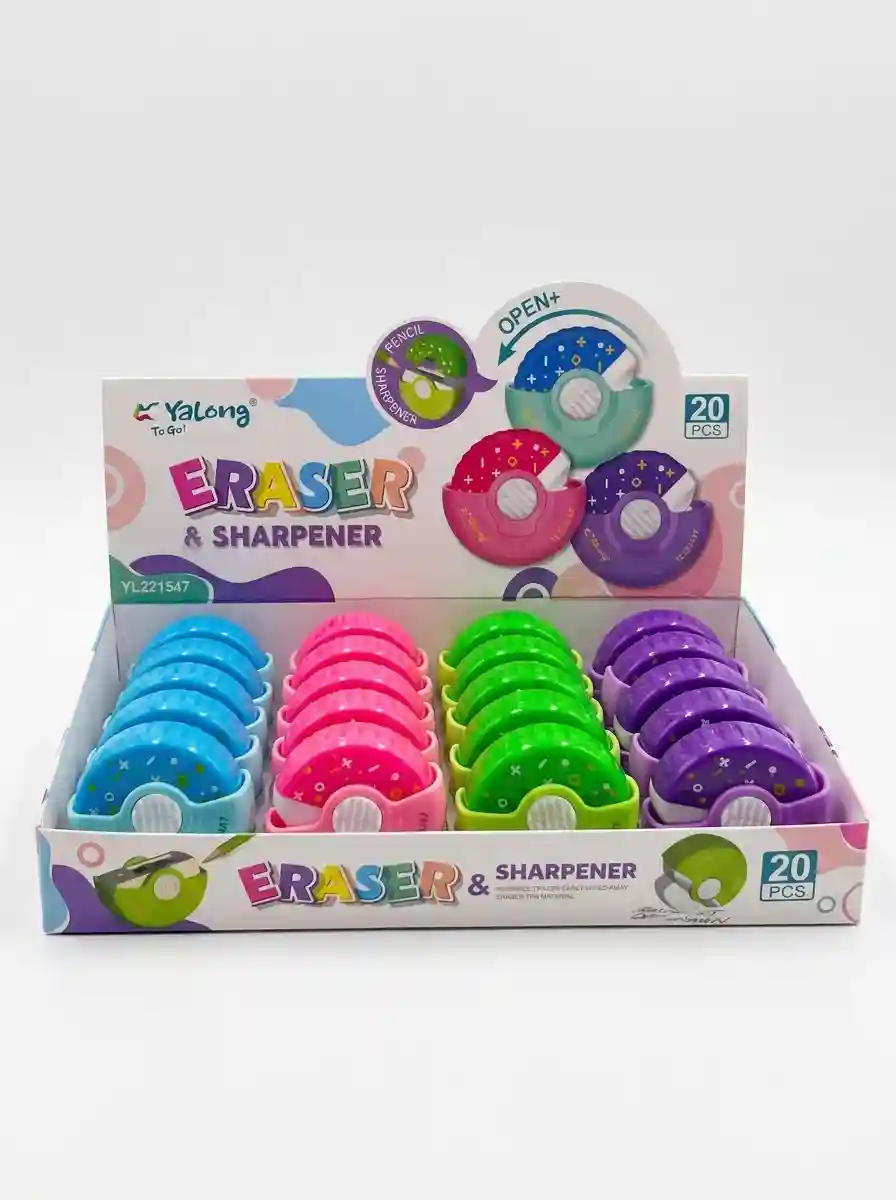 2EN1 TAILLE CRAYON+GOMME YALONG