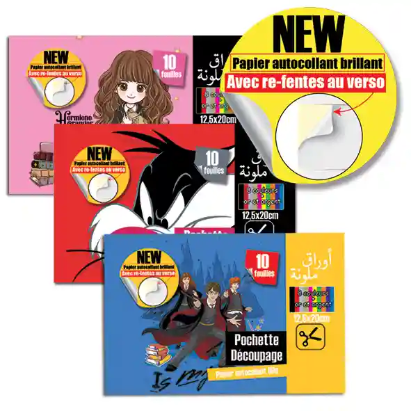 POCHETE DECOUPAGE AUTOCOLLANT GM SELECTA