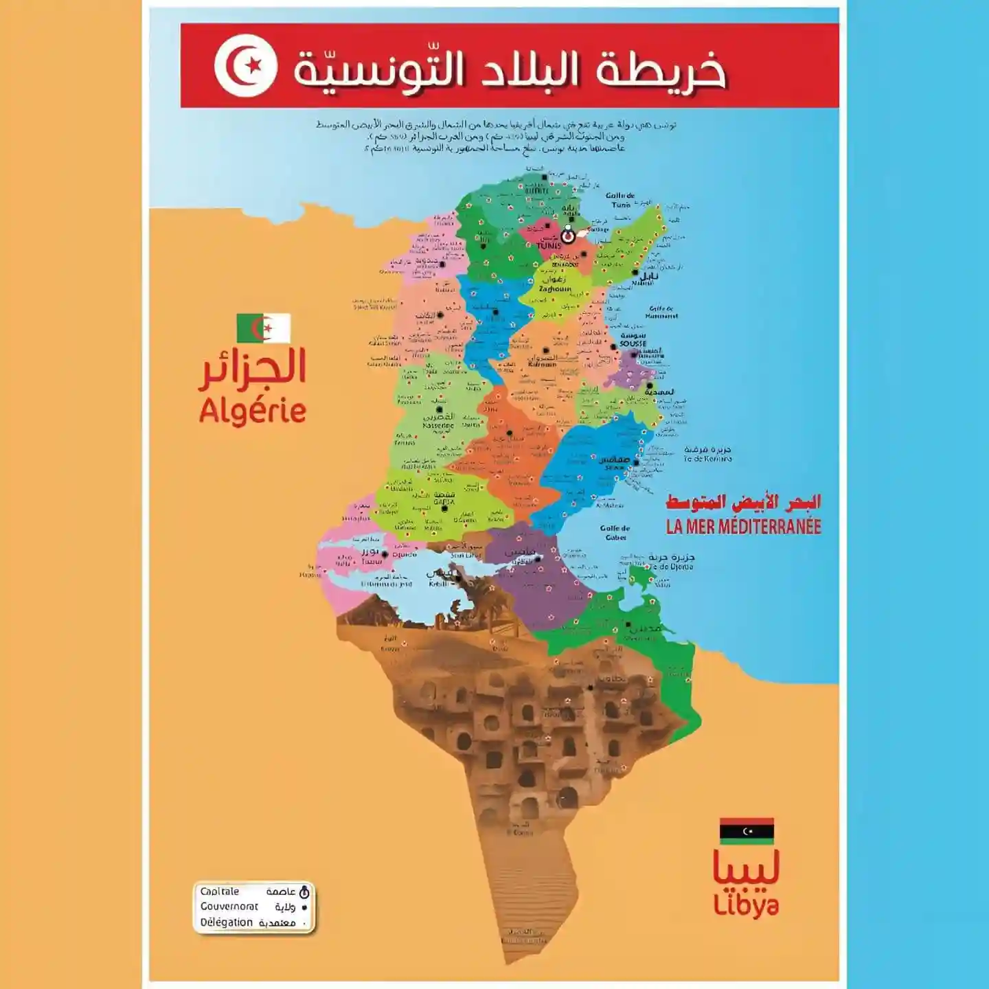خريطة تونس